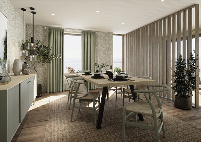 Delicate Chevron, Apple - Made to Measure Curtains - Image 7